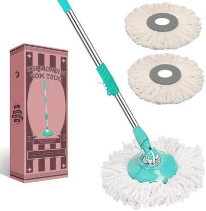 arovemic premium Clean mop big mop stick rod set ( 2 Refill )(( 5 Years Warranty)) Mop Rod