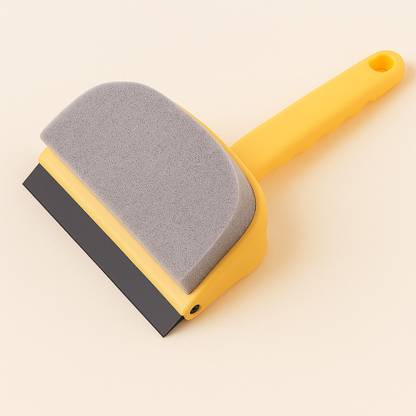 HomeHunt Cleaner Tool 2-in-1 Scrub Sponge & Squeegee Wiper for Windshield,Mirror & Window Wipes