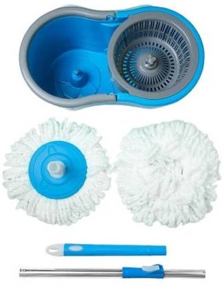 radhvi 360 Cleaning Spin Mop Bucket Set for Floor Cleaning Blue Mop Set