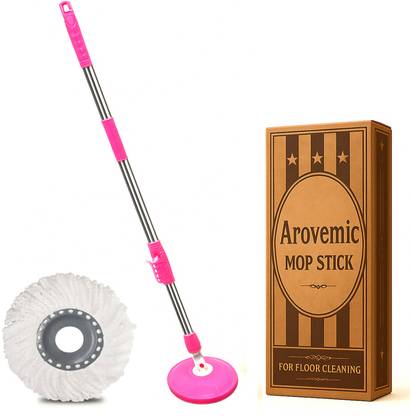arovemic Spin Mop Stick with 360° Rotating Head | No Bucket Included String Mop