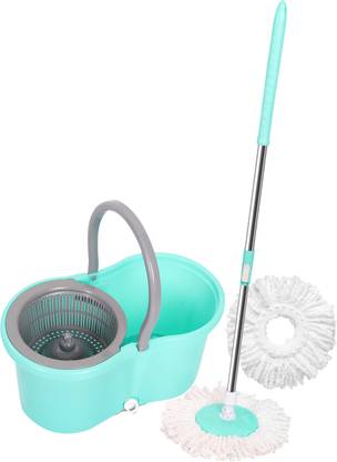 Zemlite Magic Mop Bucket Mop Spin Mop for Floor cleaning Mop Set (With 2 Refill) Wet & Dry Mop