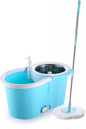 N H Enterprise Spin Mop with Bucket for 360 Degree Household Floor Cleaning ( 1 Extra Refills ) Mop Set