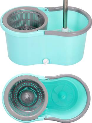 Zemlite Magic Mop Bucket Mop Spin Mop for Floor cleaning Mop Set (With 2 Refill) Mop Set