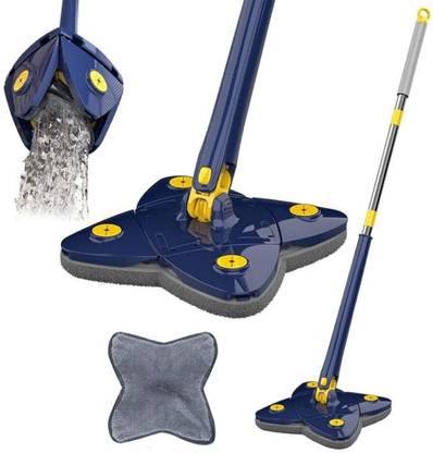 MAAUVTOR 360° Rotatable Squeeze Mop for Floor/Ceiling/Corner/Glass Household Cleaning Dust Mop