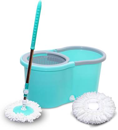 radhvi 360 Cleaning Spin Mop Bucket Set for Floor Cleaning Green Mop Set
