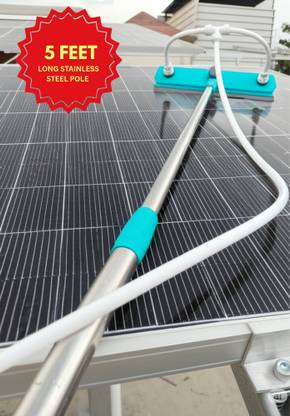 Tubi Solar Panel Cleaning Brush 5 Feet Dust Mop (Blue 5 F) Wet & Dry Mop
