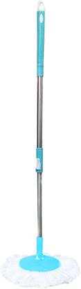 Pranay's Kleanup Eco Spin Mop-Rod Stick, Mop Head And 1 Refill - Wet & Dry 360 Mops Pocha Mop Rod