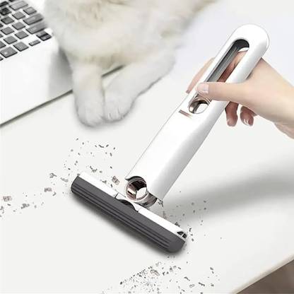 Bluwings Portable Self-Squeeze Folding Floor Desk Cleaning Mini Mop Household Wet & Dry Mop