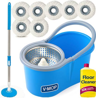 V-MOP Premium Classic Spin Mop Bucket Floor Cleaner Set -P9 Wet & Dry Mop