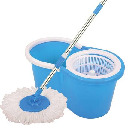 Excel Premium MAGIC EASY SPIN MOP BUCKET SET WITH MAGIC REFILL FREE Mop Set