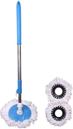 Taido Spin Mop Spares Set - Rod Stick, Mop Head and 3 Microfiber Refill Mop Rod