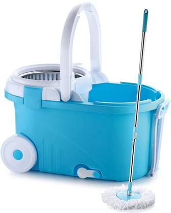 Randal Removable Wringer Mop Bucket with Wheel, 2 Microfiber Refill and Soap Dispenser Mop Set