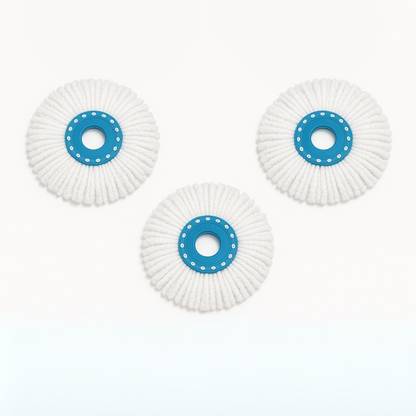 Yogini Greens Heavy White and blue microfiber Mop Refill pack of 3 Refill