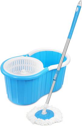 GTE Easy Magic Spin Floor Mop 360 Degree Bucket Mop with 1 Refill Mop Set