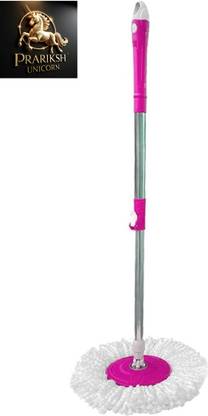 PRARIKSH UNICORN ® Mop Stick Spin Mop Stick Rod with 1 Microfiber Refill, Standing Magic Pocha Floor Wiper