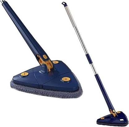 Flipco 360° Rotatable Adjustable Triangle Cleaning Stainless Steel Long Handle Wet & Dry Mop