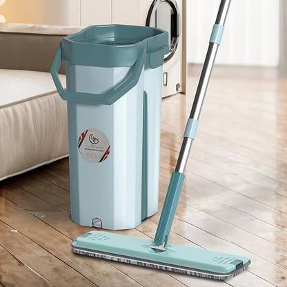 UPC Microfiber FlatWith Bucket 360? Flexible Head|Floor Cleaning Pocha Mop Set