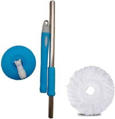 CREZON new1 Mop 360 Degree Rotatingl Stick Rod 1 Refill Mop Mop Rod