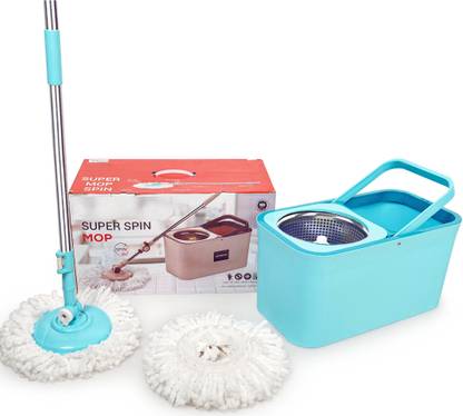 Established Home 360 Degree Spin Mop With 2 Microfiber Refills Mop Set