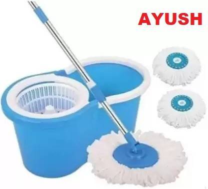 Ayush Premium Home 360° Self Spin with easy Rotating Head with 2 extra refill Mop Set