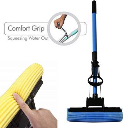 KNIKERS Adjustable Handle PVA Mop for Wet & Dry Cleaning, Multi-Surface Use Mop Set