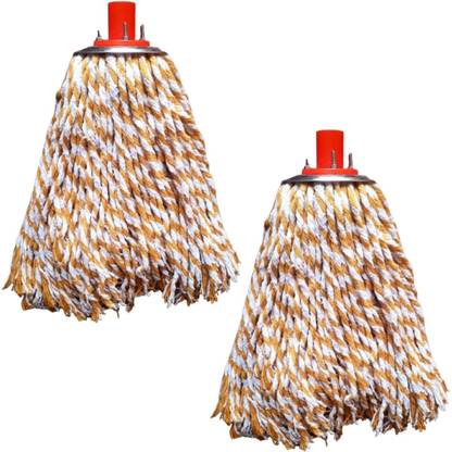 SwastikMart Swastik Water Absorption Cotton Mop Refill for Floor Cleaning Wet & Dry Mop Set