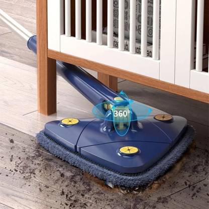 LTU Cleaning Mop Tool- 360° Rotatable Microfiber Triangle Cleaner Tool Duster Wet & Dry Mop