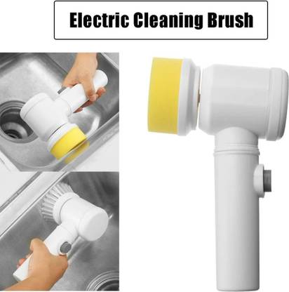 NKK TRADERS Electric Cleaning Brush 5 in 1 Magic Power Scrubber Plastic Wet and Dry Brush