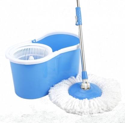 Zemlite Floor cleaning 360 spain mop bucket (With 1 Extra Refill) Mop Set