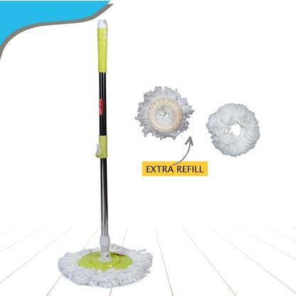 DUSTER Brand New Spin mop charkhi set with refill Durable Mop Set