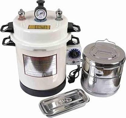 FLOWMEX autoclave machine 13Ltr, Size-(11×9)with drum (8*8) tray( 8*3) Morselizers