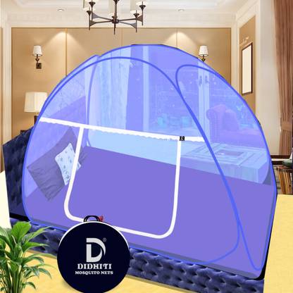 didhiti Polyester Adults Washable steel pipe connector for mosquito net stand machhardani Single size bed mosquito Mosquito Net