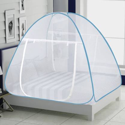 CLEAR HAND Polyester Adults Washable DOUBLE BED PORTABLE MOSQUITO NET TENT ALSO SUITABLE FOR QUEEN SIZE Mosquito Net