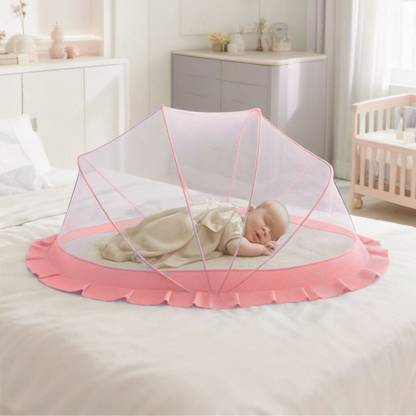 Ashvika mosquitoNet Baby Folding Crib Nylon Washable Infants Mosquito Net