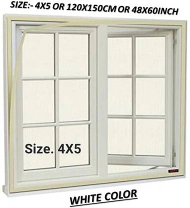 BLEMY HDPE - High Density Poly Ethylene Adults Washable NET/FLIP/4X5/COLOUR/WHITE /BLEMY_15 Mosquito Net