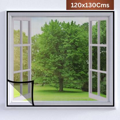 TurtleGrip Fibre Adults Washable Pre-Stitched Fiberglass Window Mosquito Net for All Types of Windows,120 GSM Mosquito Net
