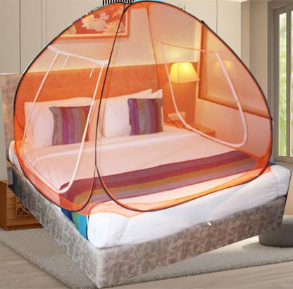 KHANJAN FASHION Polyester Adults Washable YELLOW machhardani triple bed mosquito net in meters machardani light machharda Mosquito Net