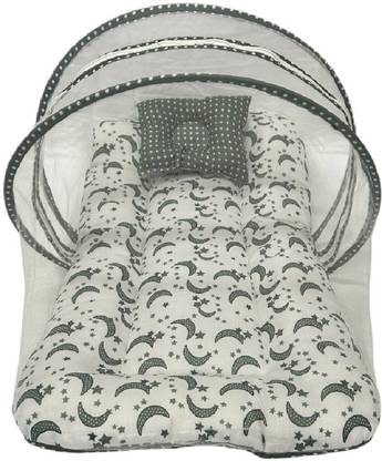 Tiny Tycoon Fibre Kids Washable Mosquito Net Baby Bedding set with Pillow (0-8 M) Mosquito Net