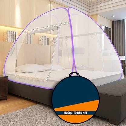 LA VERNE Polyester Adults Washable Premium Machardani,6.5*6.5 Ft Strong & Durable,King Size Mosquito Net Mosquito Net