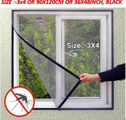 BLEMY HDPE - High Density Poly Ethylene Adults Washable FLIPKART/BL/INDOW/3X4SIZE/BLACKCOLOUR/_18 Mosquito Net