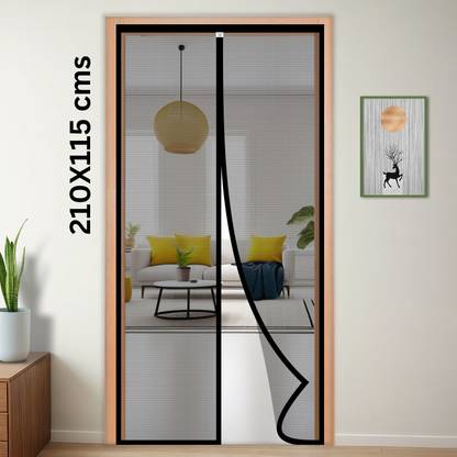 TurtleGrip Door Mosquito Net with Full Frame for Main Doors, Bedroom, Kitchen & Balcony Polyester Washable Adults Mosquito Net