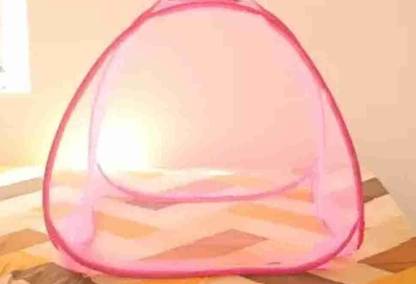 Monarika Polyester Kids Washable Infants, Baby Mosquito Net |Anti-Bug Crib Net Foldable Bottomles Mosquito Net
