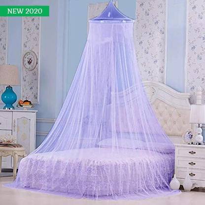 RAKHADU COLLECTION Polyester Adults Washable Double Bed [Round] Mosquito Net 1///174 Mosquito Net