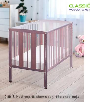 Classic Mosquito Net Polyester Kids Washable Baby Crib|124cmX64.5cmX91cm Encrypted Toddler Crib Safety Mosquito Net