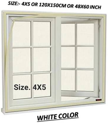 BLEMY HDPE - High Density Poly Ethylene Adults Washable FLIPKART/BL/WINDOW/4X5SIZE/WHITECOLOUR/_22 Mosquito Net