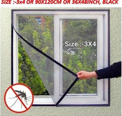 BLEMY HDPE - High Density Poly Ethylene Adults Washable WINDOW 3X4 BLACK Mosquito Net