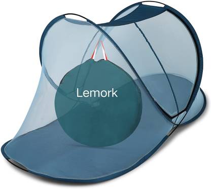 Lemork Polyester Adults Washable Foldable For Single Bed With Base Mosquito Net