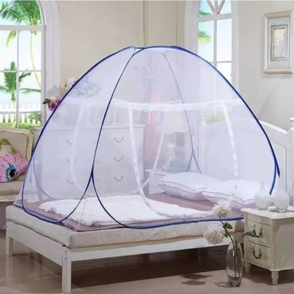 zeroes Polyester Adults Washable Mosquito Net for Double Bed King Size Foldable, Strong and Durable Tent Mosquito Net