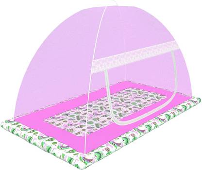 Stay Healthy Polyester Kids Washable Foldable Baby Mosquito Net, 0 to 24 Months Babies, Size 4 Ft x 2.5 Ft, Pink Mosquito Net