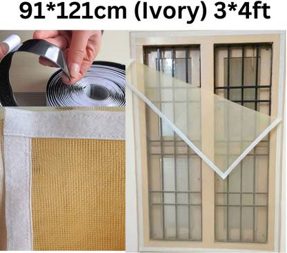 Mosquito Netlon Pre Stitched Fibre Adults Washable 90×120cm 3×4ft ivory Mosquito Net